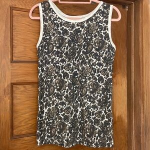 Lauren Brooke Vintage brown and‎ black paisley tank